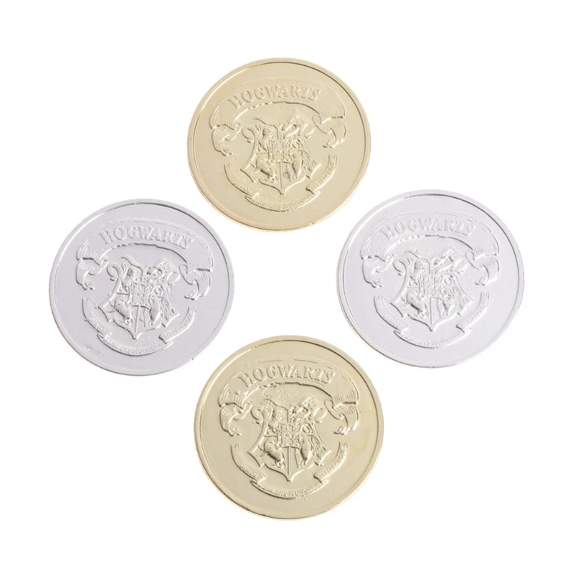 

4pcs/set Harry Potter Hogwarts Commemorative Coin Magic Badge Collection Gift