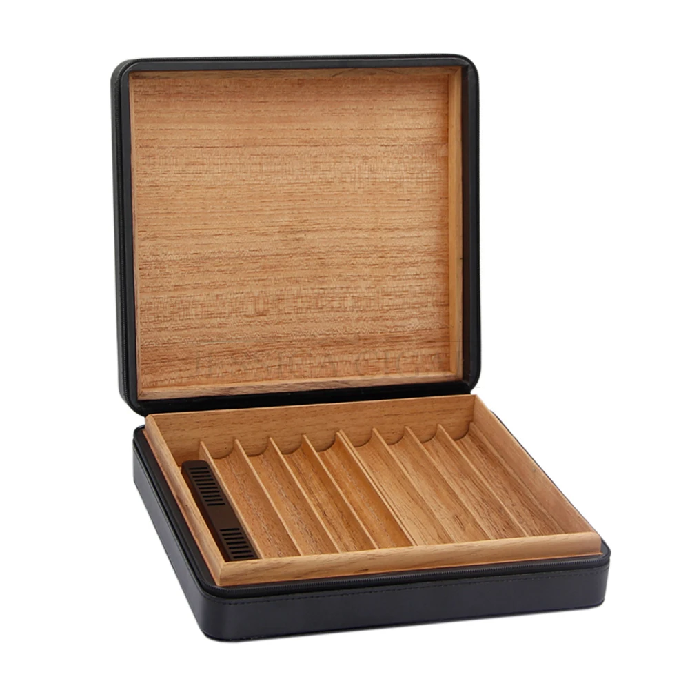 Genuine Leather Shiny Cigar Bag Briefcase Cigar Case Travel Cigars