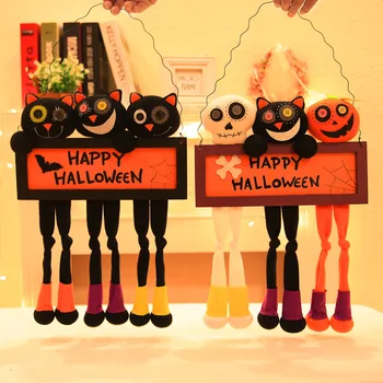 

Halloween Decoration HAPPY HALLOWEEN Hanging Hang Tag Window Decoration Black Cat Door Hanging Decorative Hanging Strips