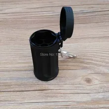 Список Fashin Пластиковый черный цвет бездымный карманный портативный пепельница с карабином подарок для друга