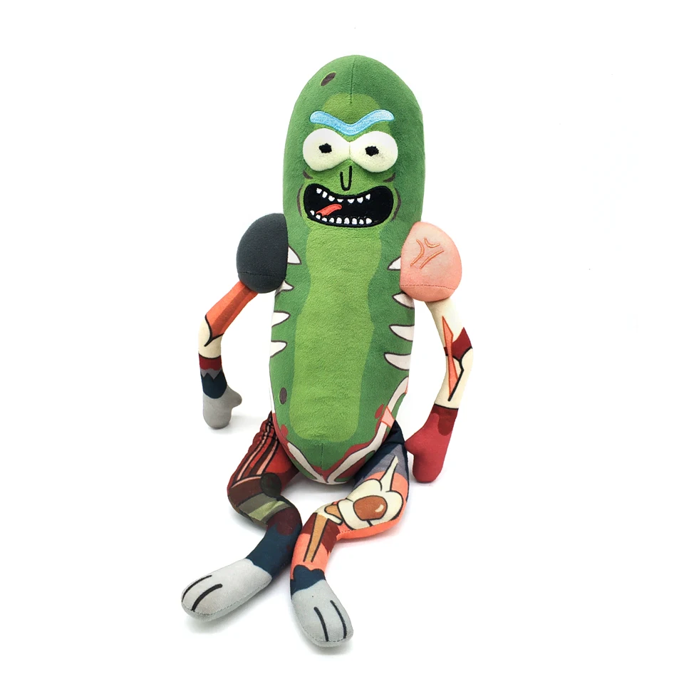 

45cm Funny Rick And Morty Plush Toys Doll Cute Pickle Rick Plush Soft Pillow Stuffed Toys for Children Kids Christmas Gifts