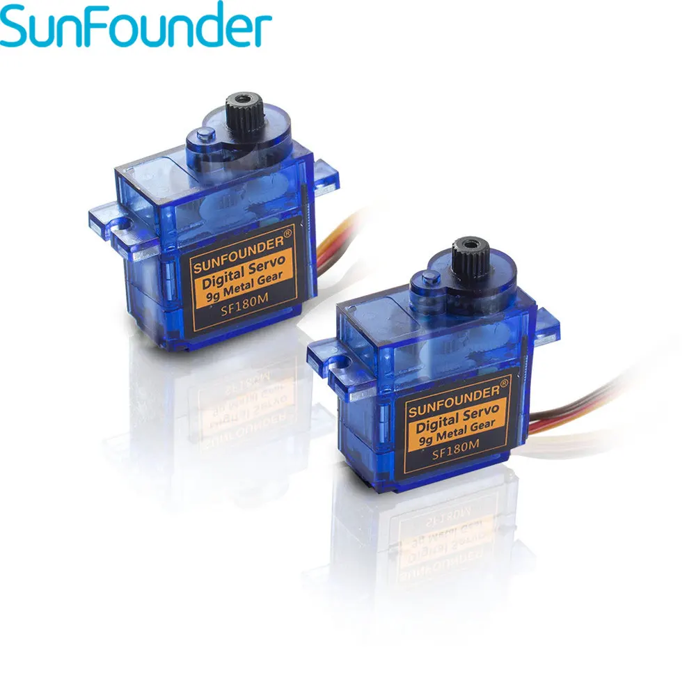 

SunFounder 2packSF180M Digital Half Metal Semi-metal Micro Servo Motor Helicopter Airplane Boat Robot Control 2pack