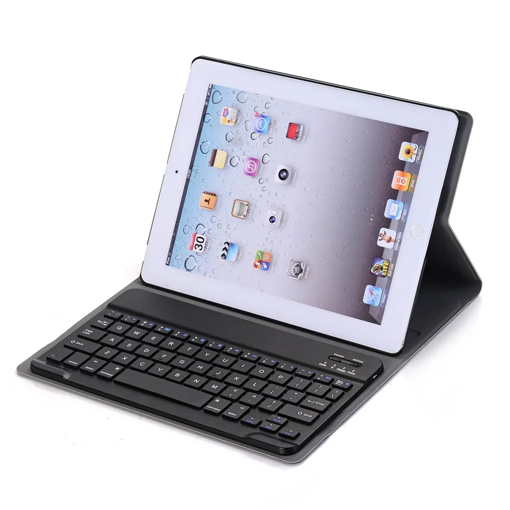 Беспроводная съемная Bluetooth клавиатура VOBERRY для Ipad 2,3, 4, 9,7 дюймов, ультратонкий кожаный чехол для Ipad#2