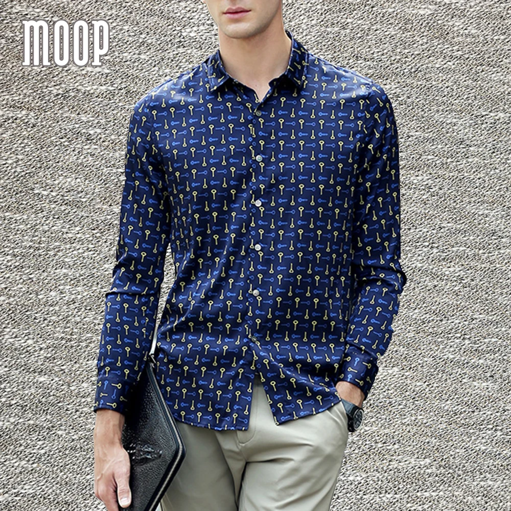 royal blue printed shirt