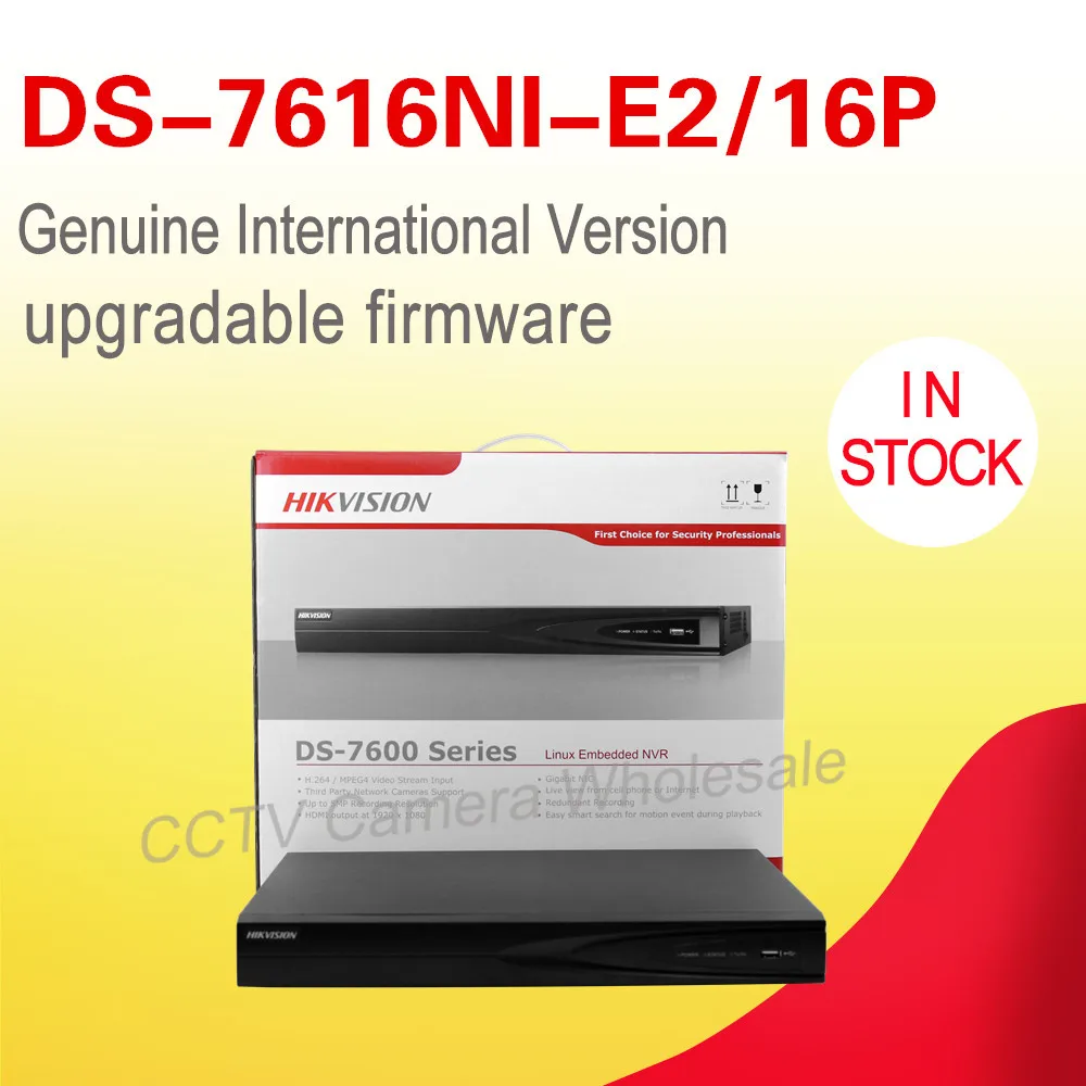 English version 16CH POE NVR for HD IP Camera 5MP Resolution Recording 2SATA 16 POE Interfaces DS-7616NI-E2/16P Plug & Play NVR English version 16CH POE NVR for HD IP Camera 5MP Resolution Recording 2SATA 16 POE Interfaces DS-7616NI-E2/16P Plug & Play NVR