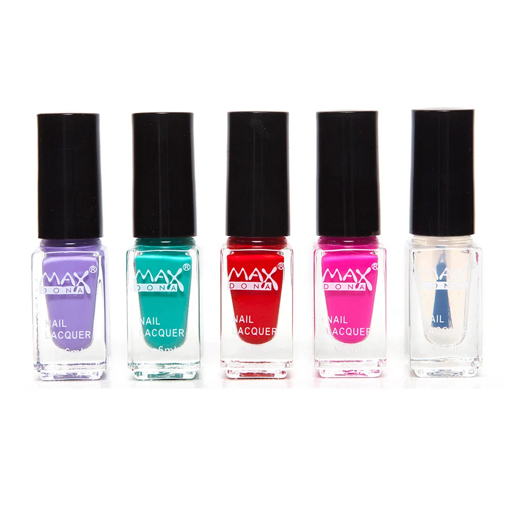 

6ML 5PCS Non-toxic Soak Off Nail Polish Water-based Nail Gel for Children Pregnant Women