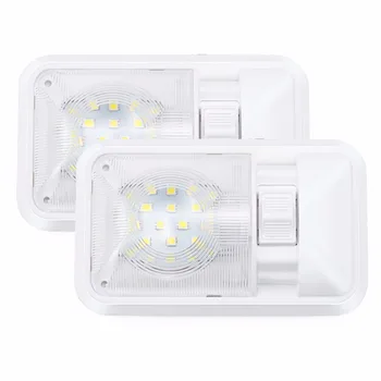 

Kohree 2packs 12V Led RV Ceiling Dome Light RV Interior Lighting for Trailer Camper with Switch, Single Dome 300LM Each