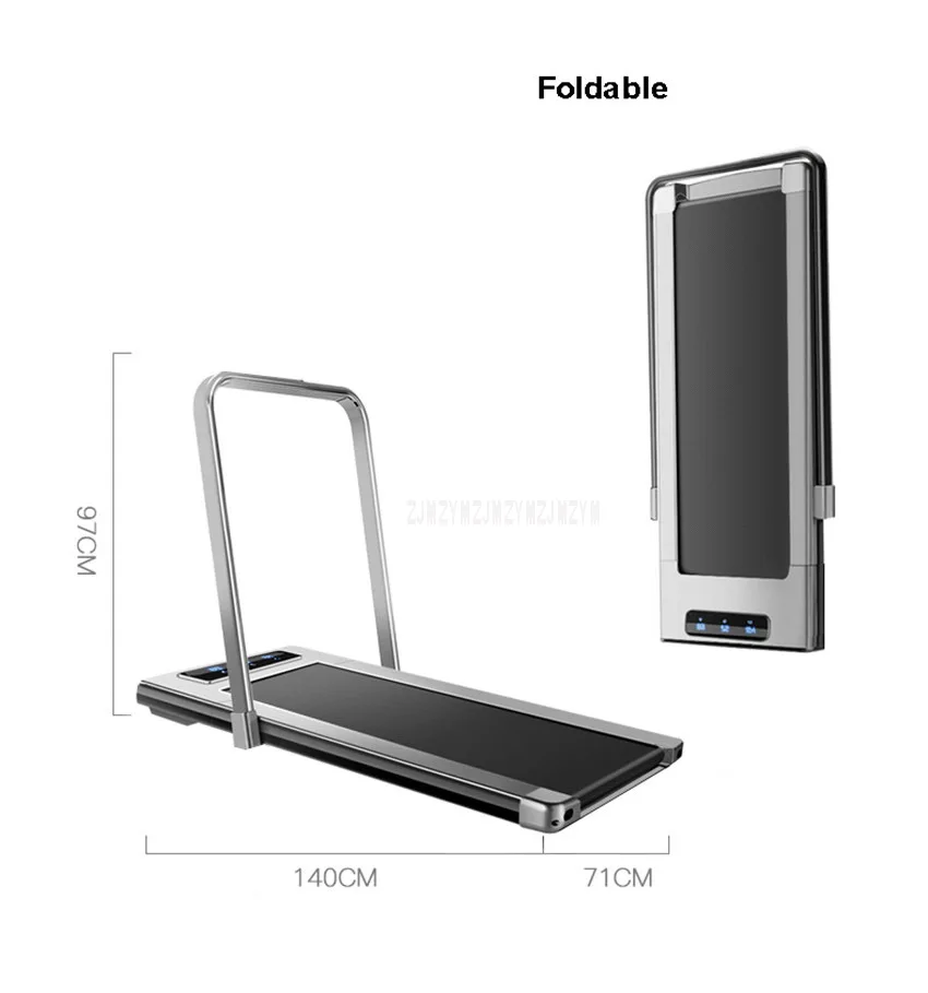 Складная электрическая беговая дорожка с мини-поручнем Электрический для тренировок и фитнеса беговая дорожка умный реагирующая на