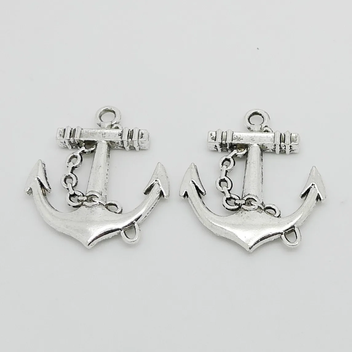 

3PCS 27X30MM DIY Vintage Silver Anchor Charms For Necklace Bracelet Earring Keychain Alloy Jewelry Trinket Accessories Wholesale