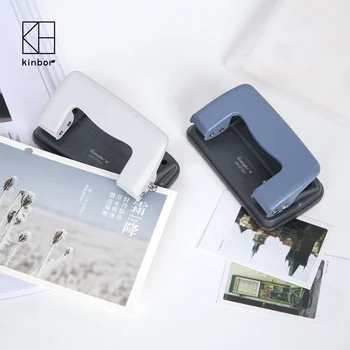 

Kinbor Stationery Tools Double Hole Puncher 10Pages Hand Paper Punch Binding Manual Drilling School Office Supplies High Quality