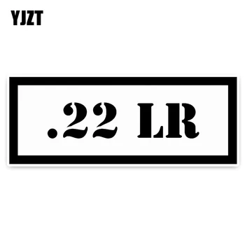 

YJZT 14.4CM*5.3CM Interesting .22 LR Ammo Car Sticker Decal High-quality PVC 5-0077