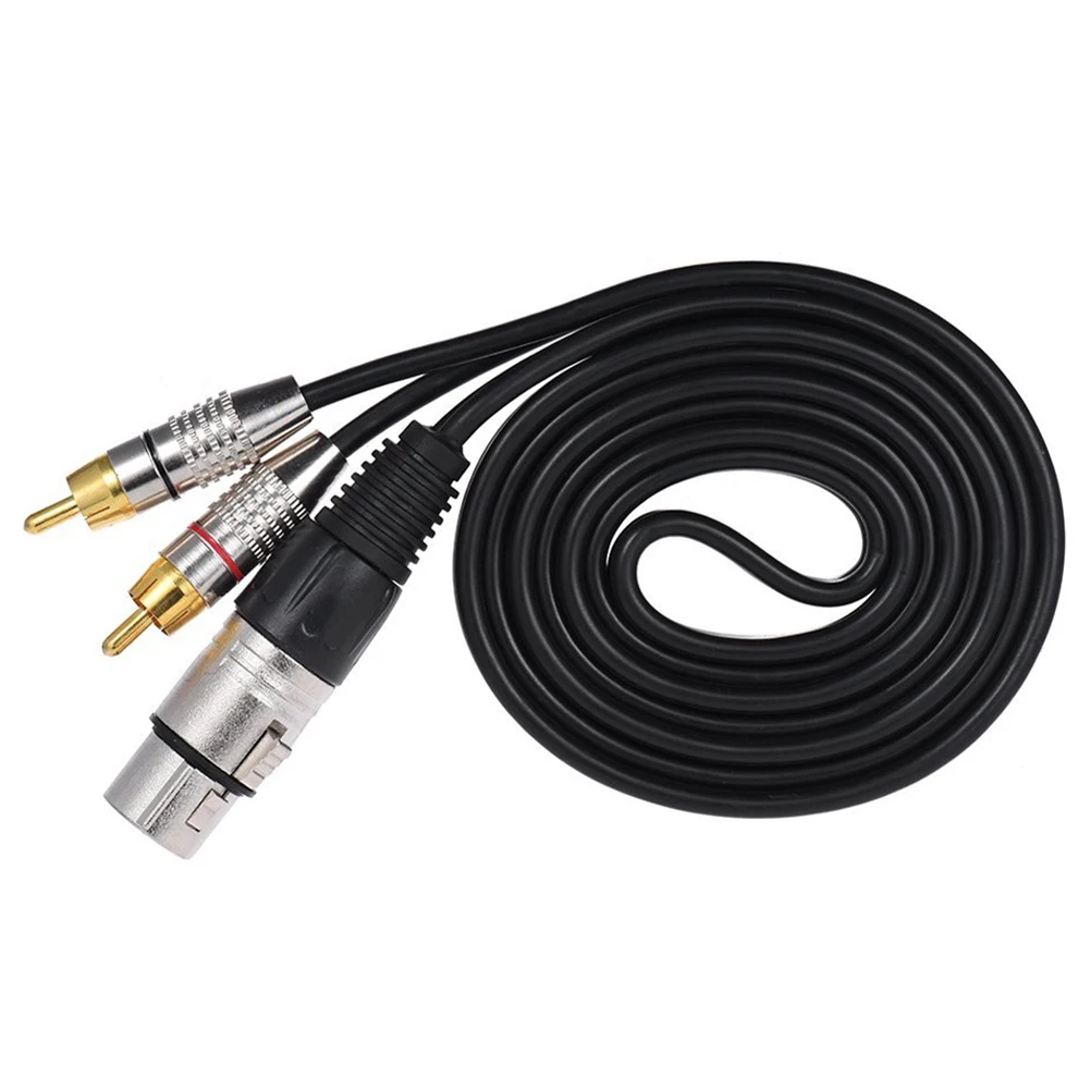 double Stereo cable 1 XLR female of 2 RCA male plug-in