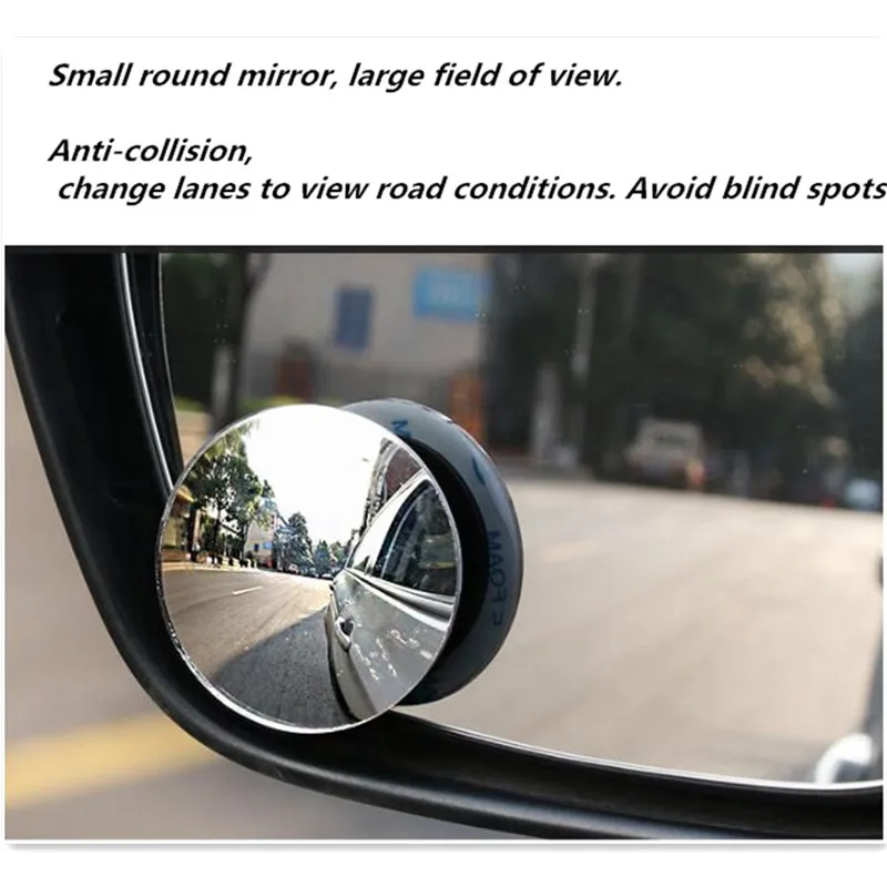 car styling 360 Wide Angle Round Convex Mirror for Mercedes passat b5 + abarth seat leon 3 FOR bmw e46 Mazda 5 hover h5 fabia | Автомобили