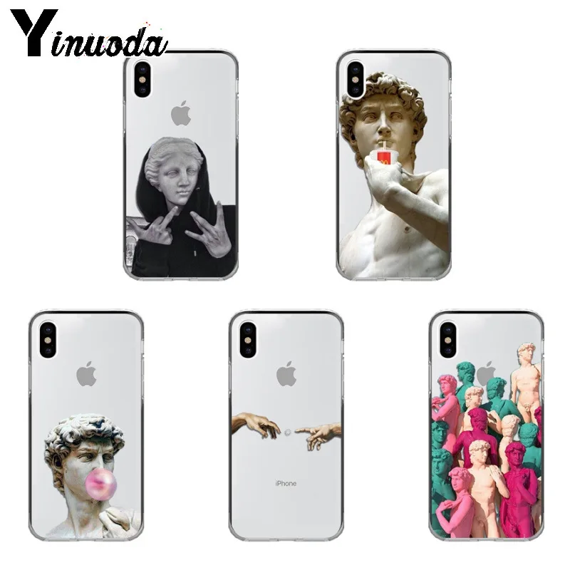 

Yinuoda Alternative statue art Newly Arrived Transparent Case for iPhone 6S 6plus 7 7plus 8 8Plus X Xs Xr XsMax 5 5s 5c SE