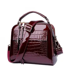 Новые женские сумки, кожаные сумки из крокодиловой кожи, винтажные женские сумки через плечо, сумки из лакированной кожи с узором «крокодиловая кожа»