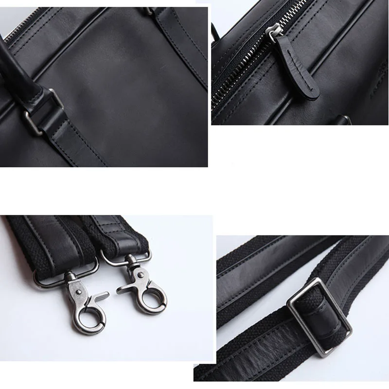 AETOO Men's leather briefcase stylish simple cowhide handbag Korean version of computer bag oblique cross-shoulder