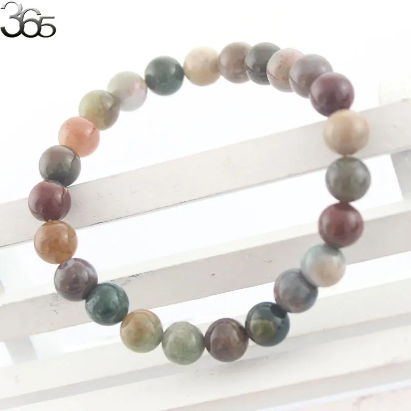 

Free Shipping Gift Boxed Or Bag Packed! 4-12mm New Fashion Natural Semi Precious Stone 6-12MM Indian Onyx Round Beads Bracelet