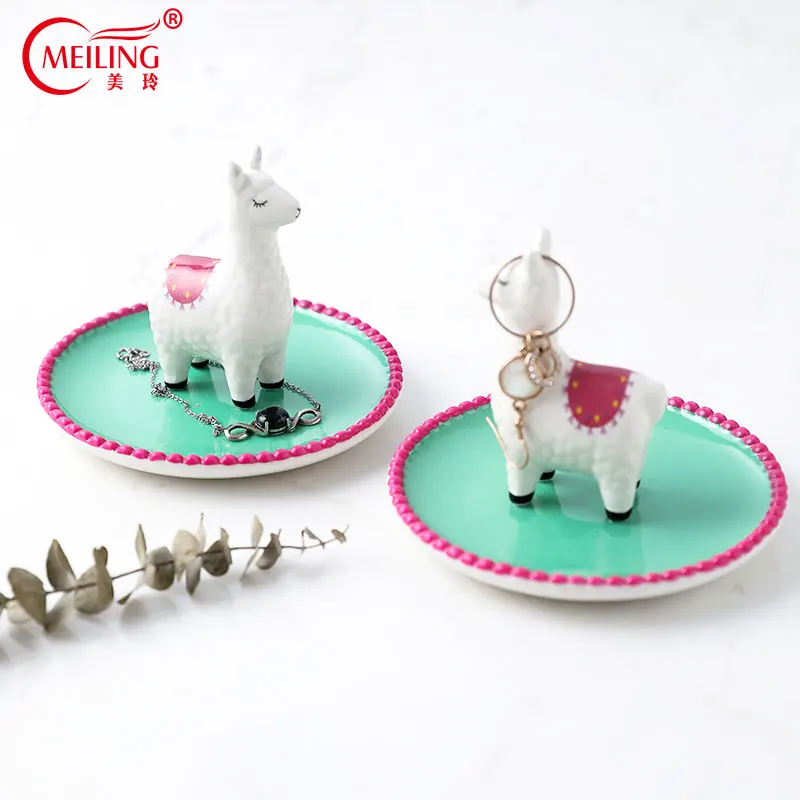 

Ceramic Camel Jewelry Dish Ring Holder Bracelet Plate Necklace Tray Lovely Wedding Gift Home Dresser Room Decoration Accessories