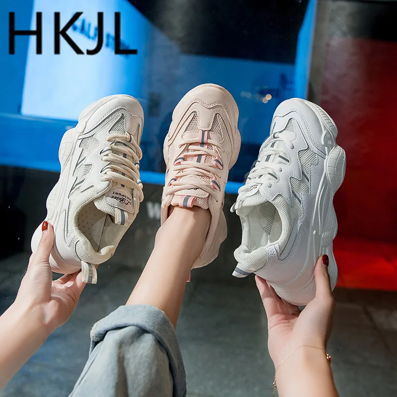 

HKJL 2019 mesh new shoes female Korean version of the mesh sports shoes running students wild running shoes sports shoes A645