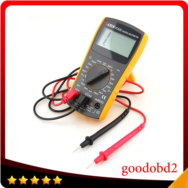 

Mini Pocket Simple 2000 Counts Manual Range 10A 600V Resistance Students Use Teaching USE Digital Multimeter VC830L