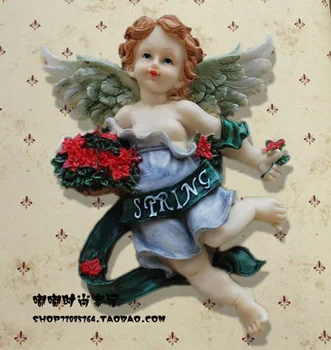 

Style wall hanging elegant home decoration angel wings blessing wall hanging ornaments spring pot angel wall crafts statue home