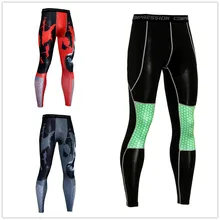 3D цифровой печати эластичные колготки брюки для бега дышащие Фитнес упражнения быстросохнущие длинные леггинсы мужские брюки Новинка