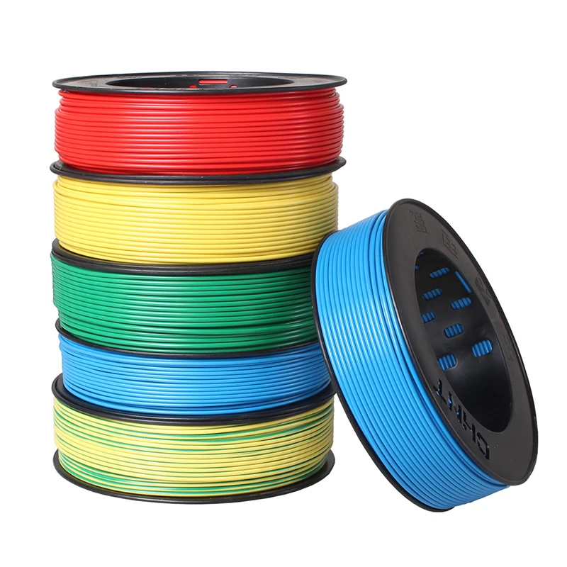 

CHNT Wire And Cable Single-core Home Furnishing Hard BV1.5 Square Copper Core GB 100 Meters Multi-color