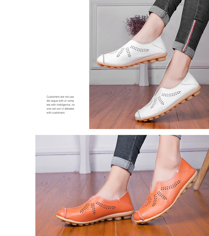 2019 Fashion Summer Women Flats Moccasins Leather Flat Casual Women Shoes plush size Basic soft Slip-On Loafers Ladies VT211 (12)