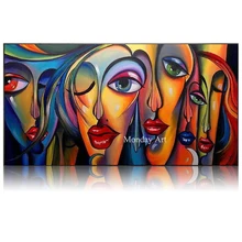 100% Hand painted Textur oil painting abstract Canvas painting Famous artist Picasso Guernica art picture decoration painting oppler picasso s guernica cloth