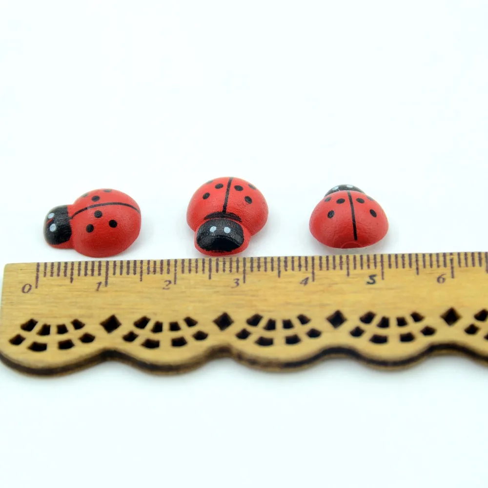20Pcs Fashion Beatles Wooden Ladybird Wall Sticker Children Kids Painted DIY Craft Wedding Home Party Holiday Decoration