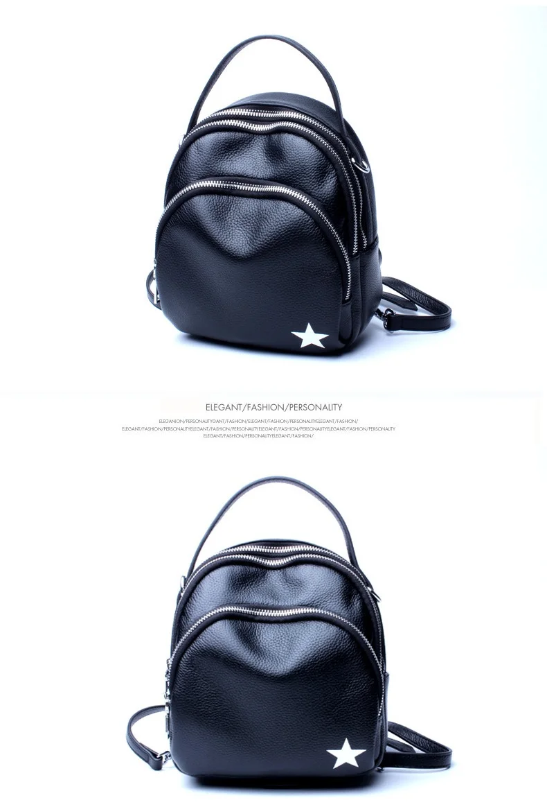 Shoulder Bags Female Travel Bag 2017 New Fashion Leather Bagpack Women Black Silver21