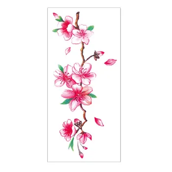 

Flower Temporary Tattoos Stickers Lotus Cherry Blossoms Flash Tattoo Sticker Adornment Decoration Tattoo Beauty MakeupToolsF4.1
