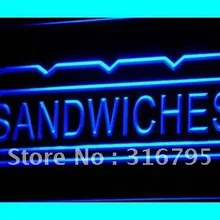 I413 бутерброды Кафе Магазин Бар Паб светодиодный неоновый свет вывеска вкл/выкл Swtich 20+ цвета 5 размеров