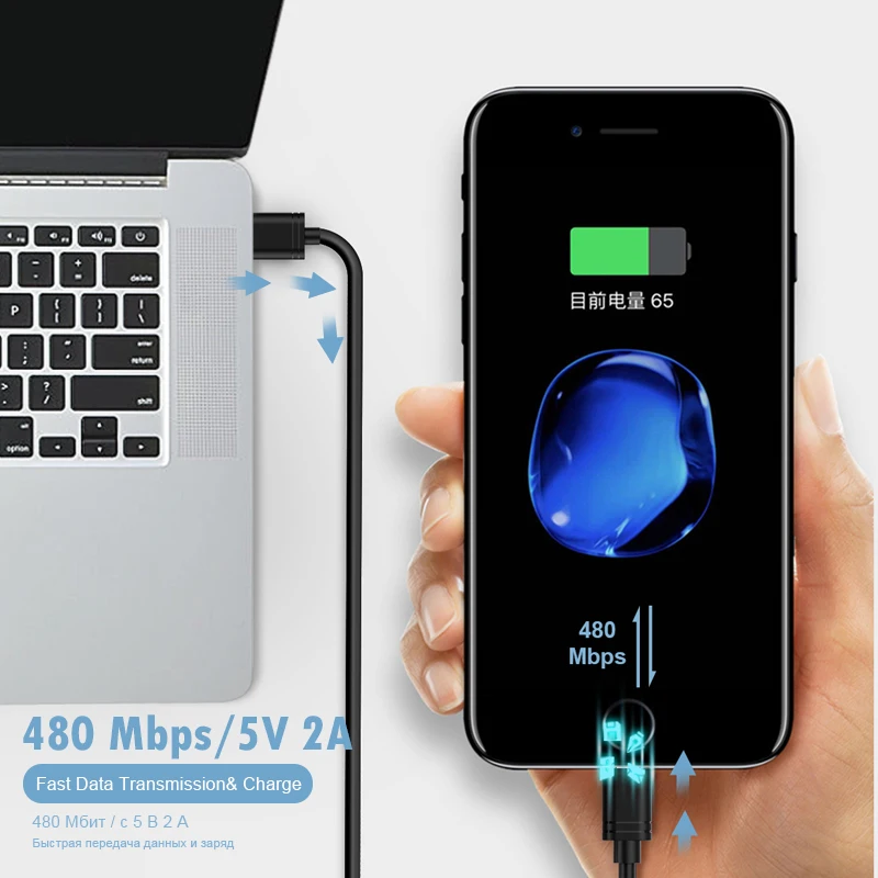 ! Кабель USB ACCEZZ из ТПЭ для зарядки и передачи данных Lighting iPhone 11 12 X XS MAX XR 8 7 6 6S 5