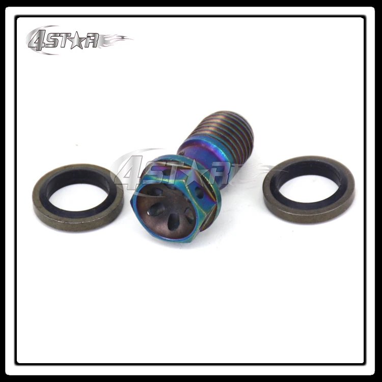 

M10 x 1.25 Alloy Ti Brake Cluth Bolts Washers For HF-6 Caliper Brake Radiator Hydraulic Hose Pipe Motorcycle ATV
