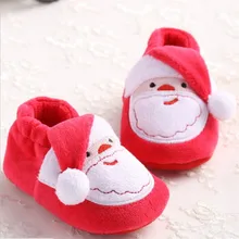 Разнообразие милых рождественских теплых детских тапочек унисекс для новорожденных, начинающих ходить, Санта Клаус, Bebe, ботиночки, зимняя детская обувь