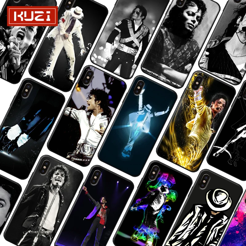 Kuzi Michael Jackson модные чехлы для iphone 7 Plus мягкий силиконовый чехол Iphone X XS 8 6 6s |