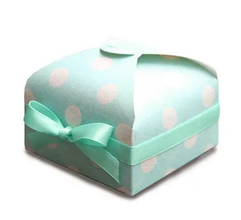

200pcs blue spot dot cute Paper Box as Cookie Candy little Gift Packaging Christmas Wedding Favors Gifts Decoration