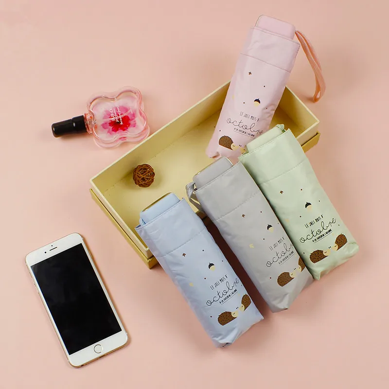 4.200g Mini Small Umbrella Folding Umbrella Pocket Women Kids Umbrella Anti-UV Women's Umbrella Sunny Rainy High quality