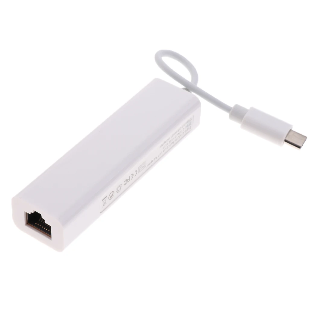 USB 3.1 Type C to USB RJ45 Fast Ethernet Lan Adapter Hub Cable for Macbook 
