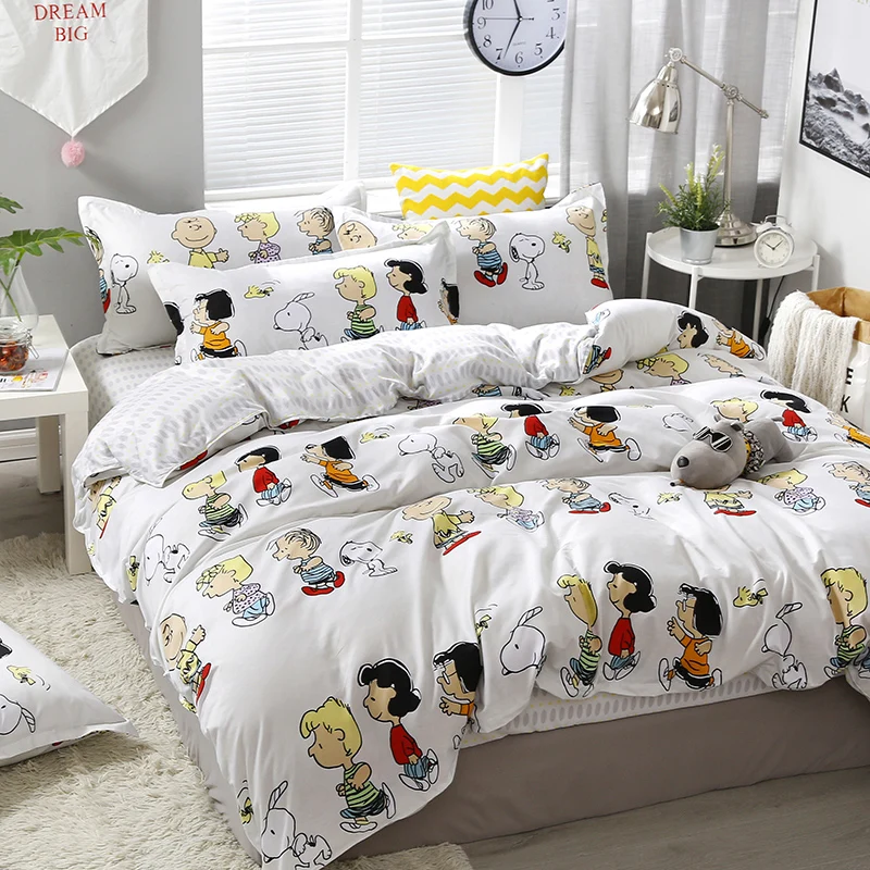 

3/4pcs Happy Family Printing Bedding Set Include Duvet Cover &Sheets&Pillowcases Cover Comfortable Home Bed Set Dropshipping