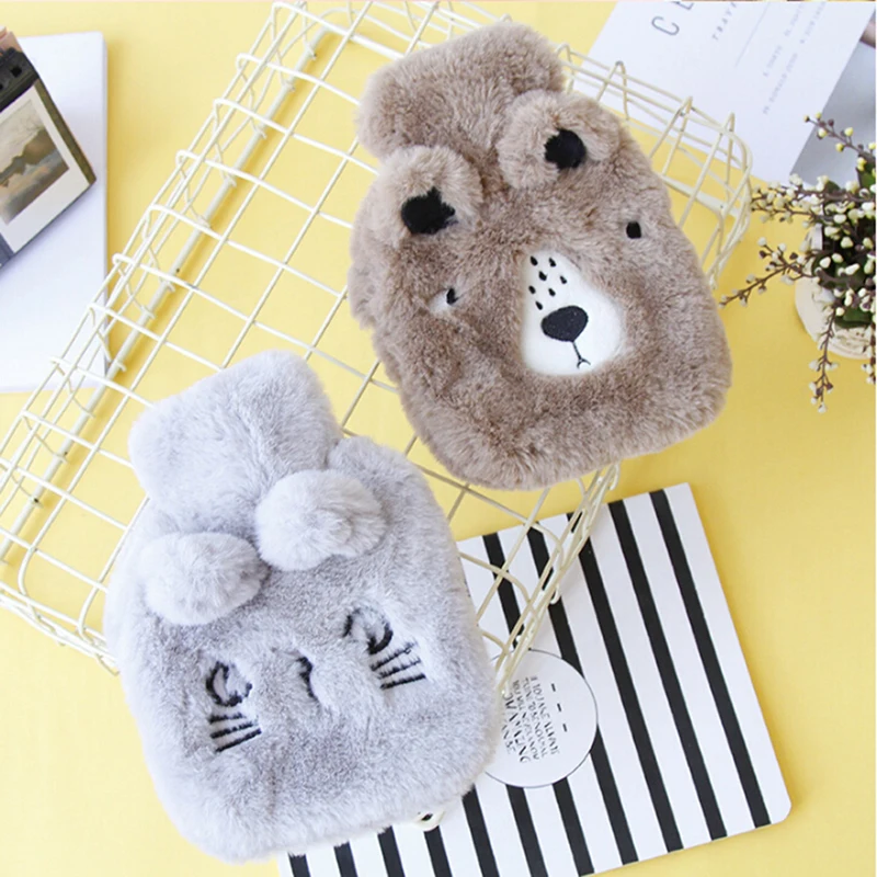 

Cute Cartoon Animals Water-filling Big Hot Water Bag Plush Pocket Portable Hand Warmer Water Injection Hot Water Bottle