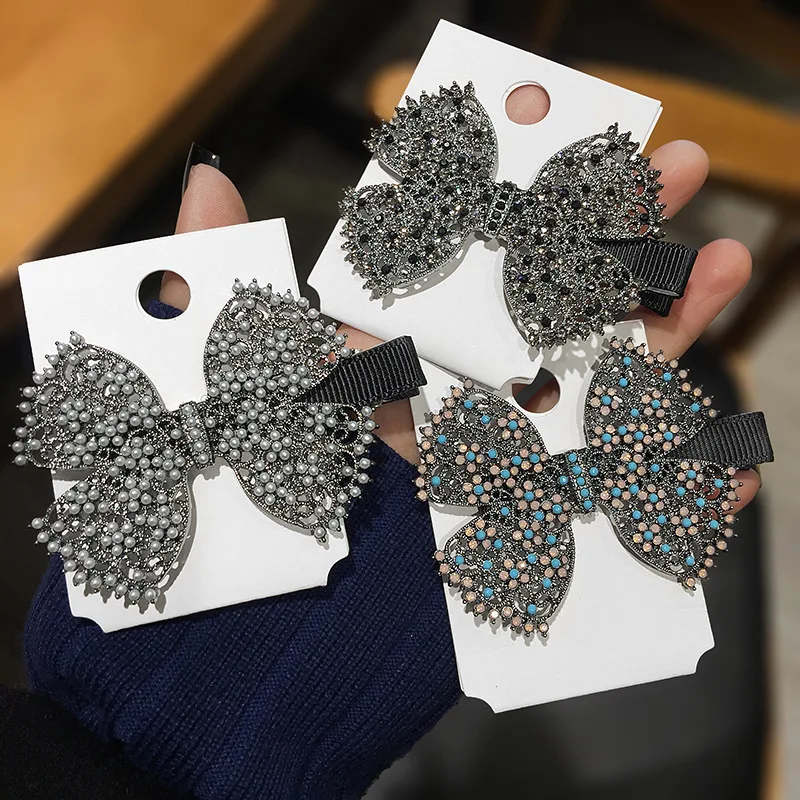 

2019 New Korea East Gate Style Hair Pins Hollow Butterfly Hair Clips Retro Palace Style Duckbill Clips for Women Accessories