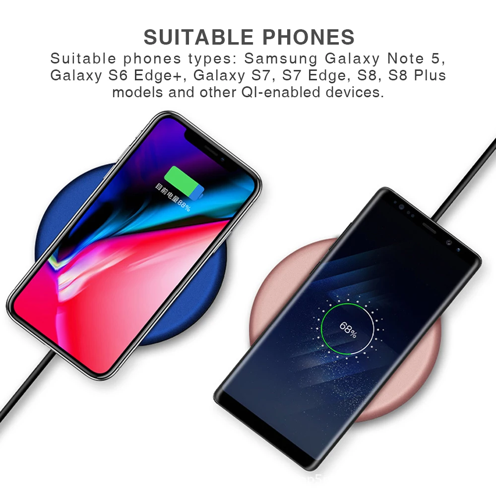 ET 9W Qi Беспроводное зарядное устройство приемник для iPhone 11 Pro Xs Max X 8 Plus Быстрая