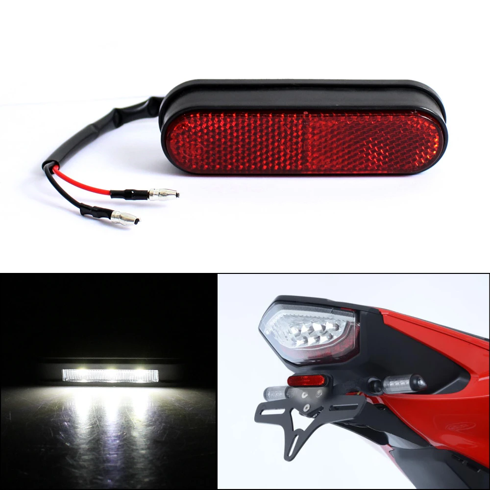 12V E-Marked Rear Motorcycle White LED Number License Plate Light Universal Fits 12V E-Marked Rear Motorcycle White LED Number License Plate Light Universal Fits
