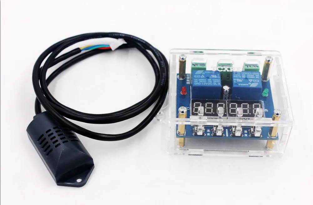 

With Box DC 12V Temperature and humidity control Temperature controller thermostat humidistat with Sensor