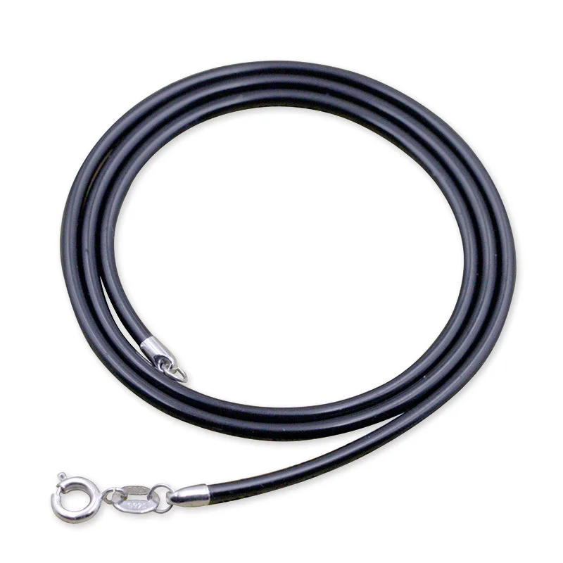 

Free shipping Fashion Men And Women Silver Color Pu Leather Cord Necklace Jewelry Hot Sale Chain for Lover's Pendant Rope