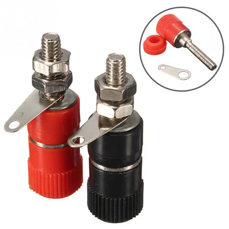 

10 Pcs speaker binding posts (5 x Red and 5 x Black) 4mm Speaker Terminal Socket Binding Post Nut Banana Plug Jack Connector