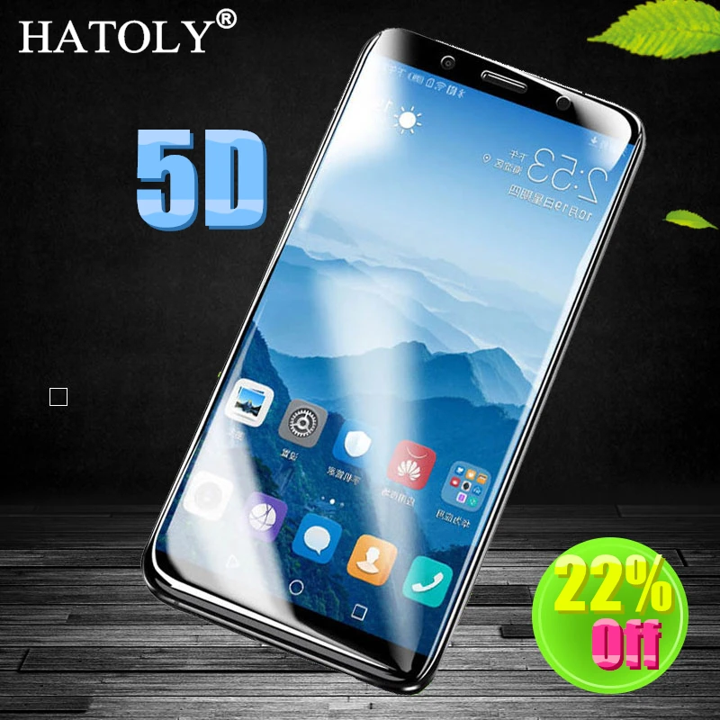 

HATOLY 5D Tempered Glass for Huawei Y7 Prime Screen Protector Y7 2017 Full Cover Film for Huawei Y7 Prime TRT-LX1 TRA-AL00 Glass