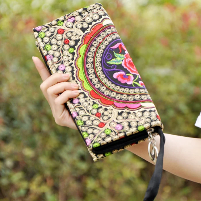 Bolsa do Telefone Bolsa de Embreagem Bolsos de Pequeno Bordado Bolsa Móvel Carteira Senhora Estilo Nação Boho Étnico Dia Lona Embreagem Bolsos de